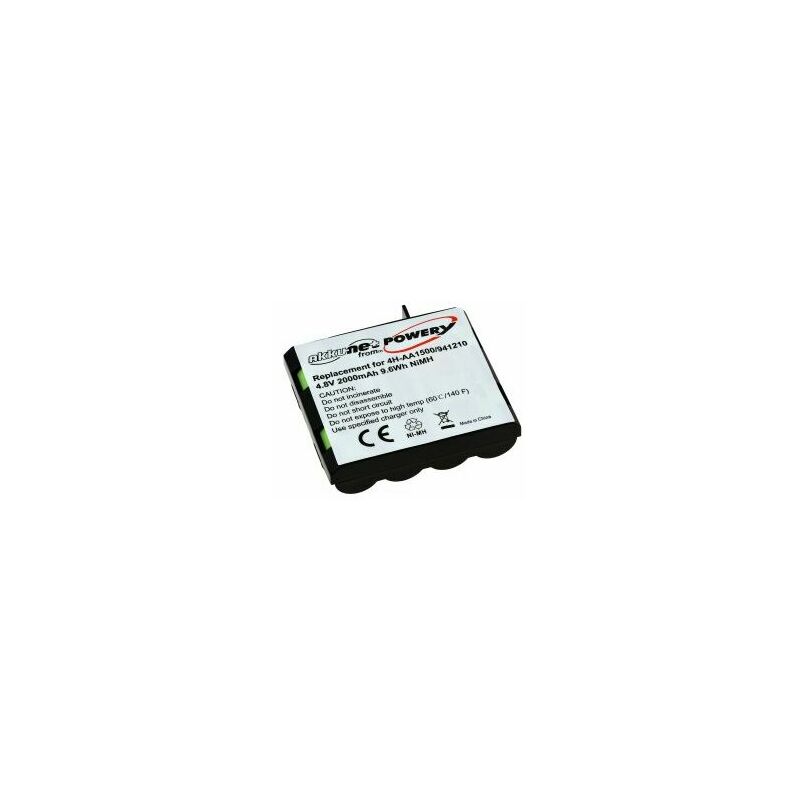 Batería para Compex Electroestimulador Vitality 4,8V 2000mAh/9,6Wh NiMH Negro 