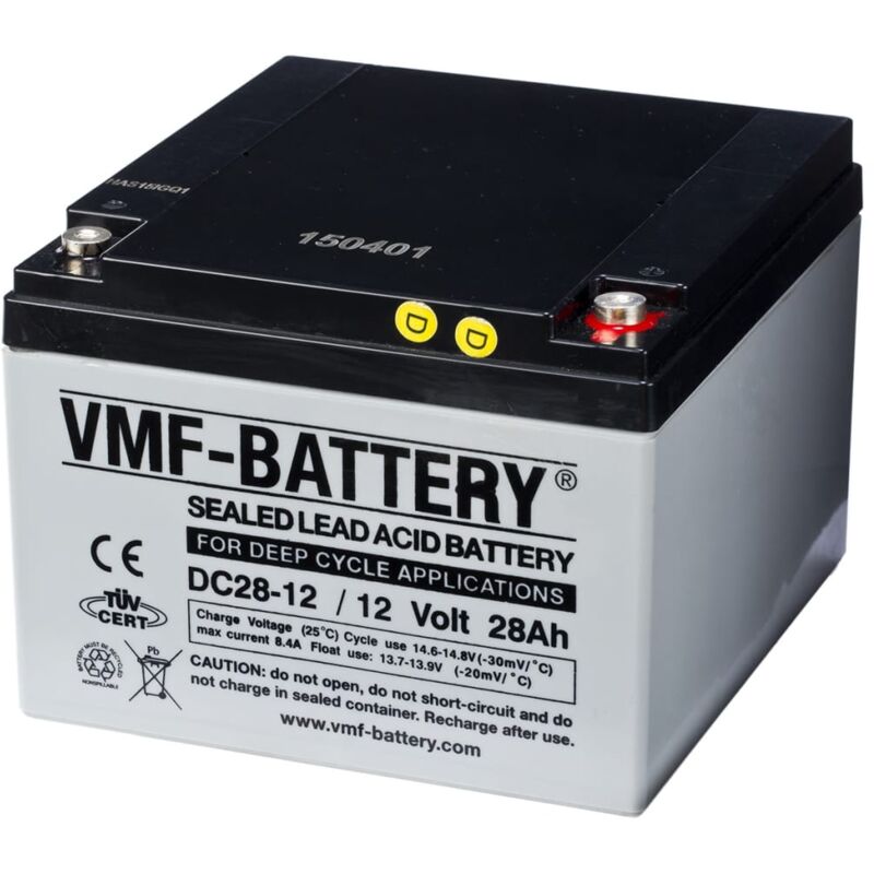 

Batería de ciclo profundo AGM VMF DC28-12, 12 V, 28 Ah - Marrón