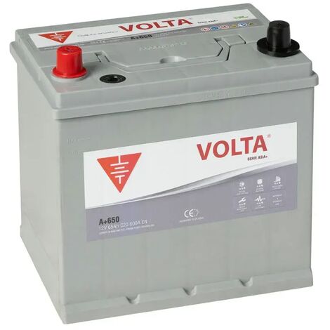 Batería de Coche 65Ah 600A EN Asia Plus +Izq Volta A+650I