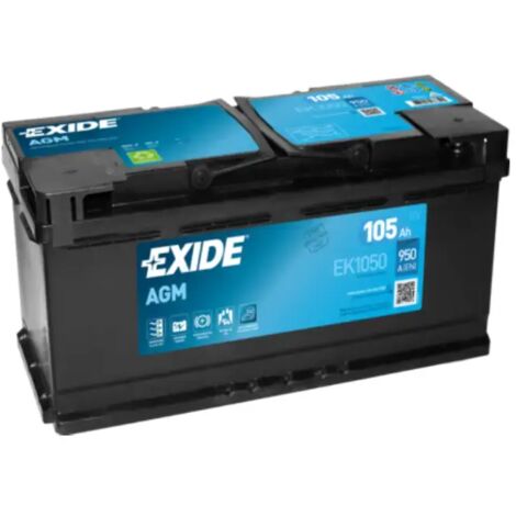 Batería de Coche Exide EK1050 AGM Start-Stop 105Ah 950A