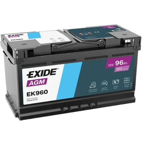 Batería de Coche Exide EK960 AGM 96Ah 850A
