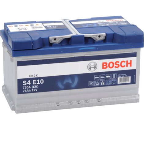 Batería de coche start stop EFB 75Ah 730 A EN Bosch S4E10