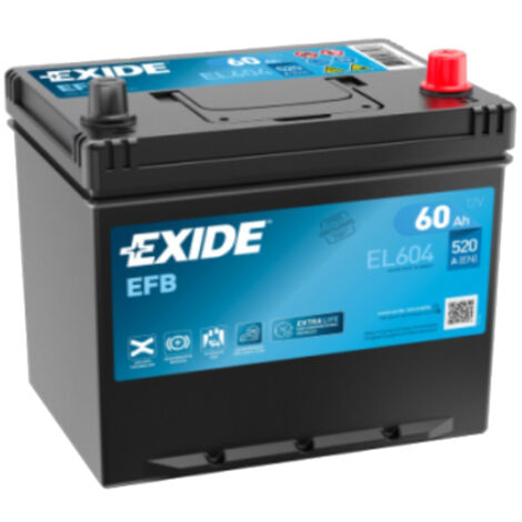 EXIDE Batería de Coche Tudor 60Ah EFB EL604 START/STOP