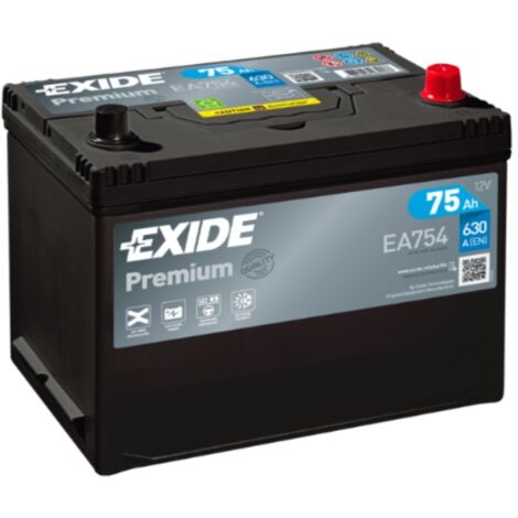 Batería de coche Tudor 75Ah EA754 Exide