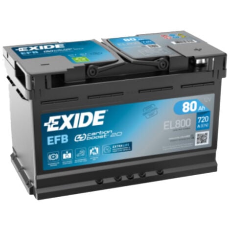 EXIDE Batería de Coche Tudor 80Ah EFB EL800 START/STOP