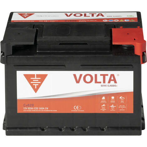Batería de coche Volta CLASSIC PLUS 12V 62AH 560A 242x175x175mm +Dcha.