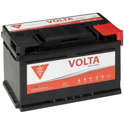 Batería de coche Volta CLASSIC PLUS 12V 75AH 680A 278x175x175mm +Dcha.
