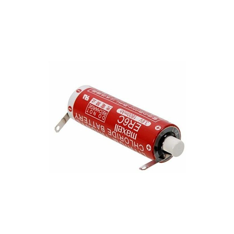 

Batería de litio 3.6V ER6C con terminales para soldar - Maxell