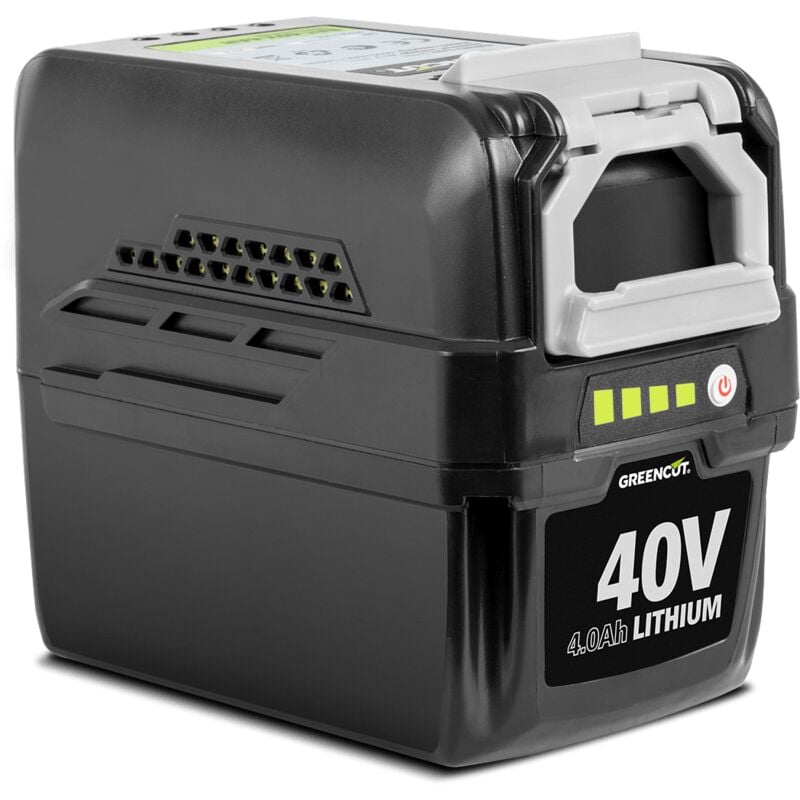 

Greencut - Batería de litio BT404L con capacidad de 4.0Ah y voltaje de 40V, pantalla LCD, compatible gama 40V TECH