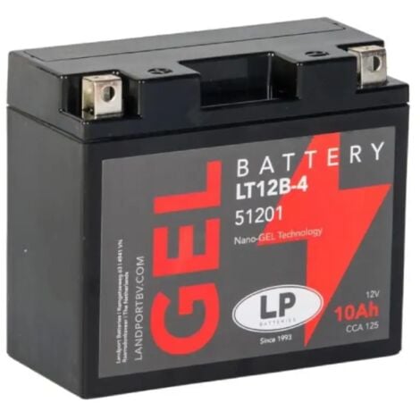 LANDPORT Batería de Moto 10Ah 12V LP LT12B-4