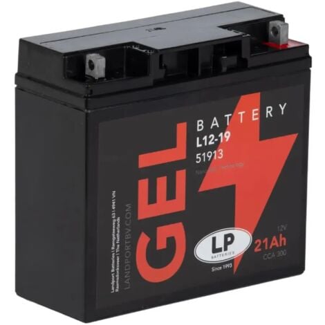 LANDPORT Batería de Moto 21Ah 12V LP L12-19