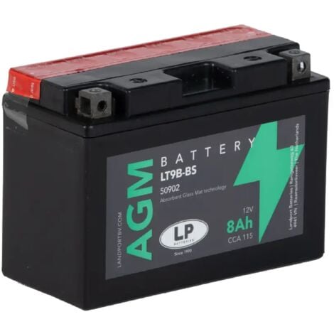 LANDPORT Batería de Moto 8Ah 12V LP LT9B-BS