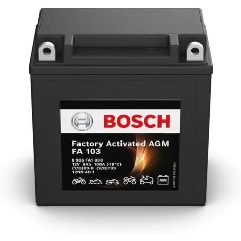 LUBEX Batería de Moto Bosch FA103 12V 9Ah 100A