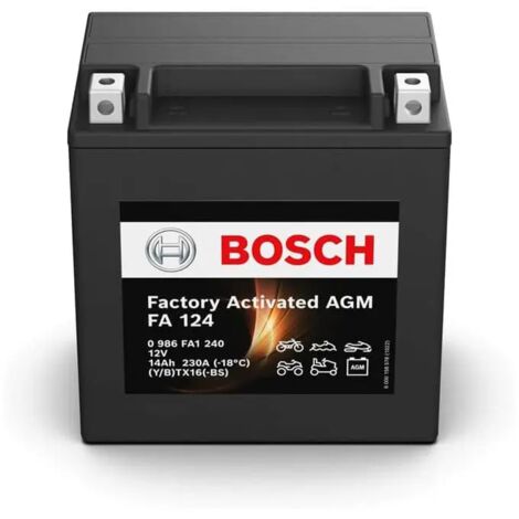 Batería de Moto Bosch FA124 (YTX16-BS-1) 14Ah 230A 12V