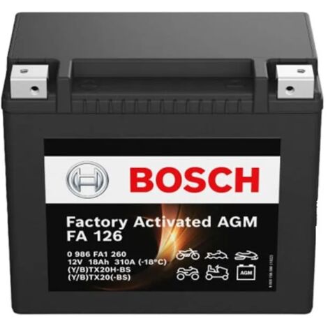 Batería de Moto Bosch FA126 (YTX20-BS) 18Ah 310A 12V