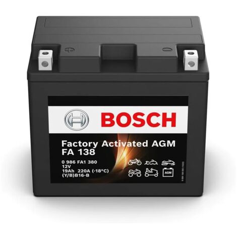 Batería de Moto Bosch FA138 (YB16-B) 19Ah 220A 12V