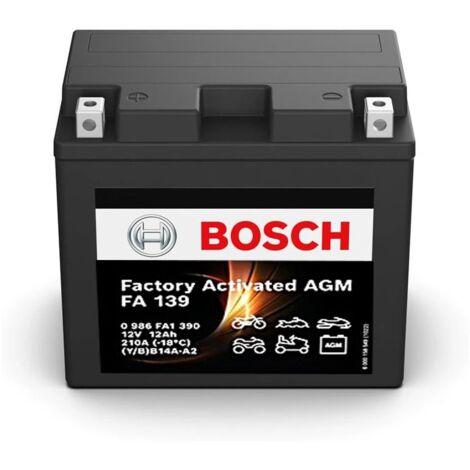 Batería de Moto Bosch FA139 (YB14A-A2) 12Ah 210A 12V