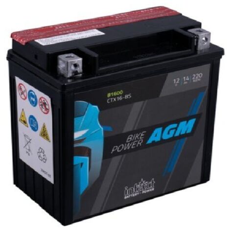 Batería de moto YTX16-BS  AGM Hermética YTX16-4
