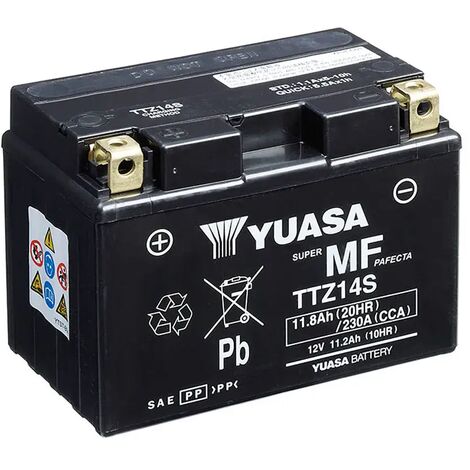 Batería de Moto YUASA TTZ14S-BS 11,2Ah 12V