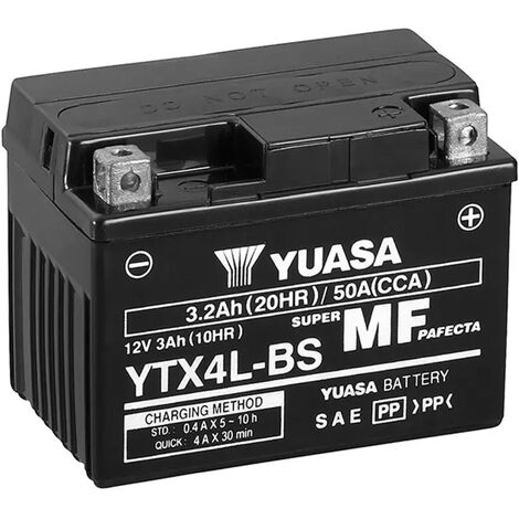 Batería de Moto YUASA YTX4L-BS 3Ah 12V
