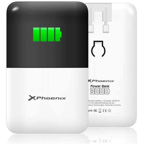 Batería Eléctrica PHOENIX TECHNOLOGIES PHPOWERBANK3000