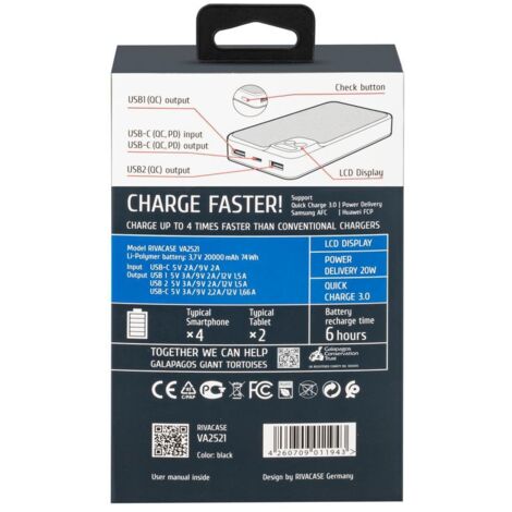 Batería Eléctrica RIVACASE VA2521