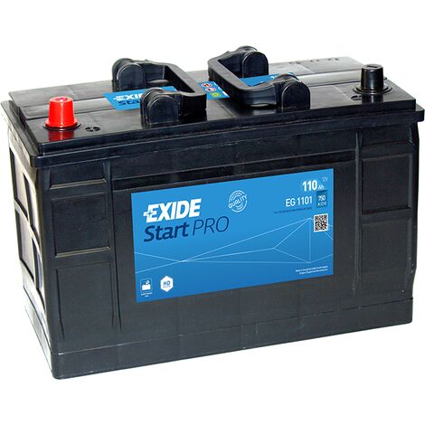 Batería EXIDE Start PRO EG1101 LOT7 110AH 12V/E1 (34,9cm x 17,5cm x 23,5cm)