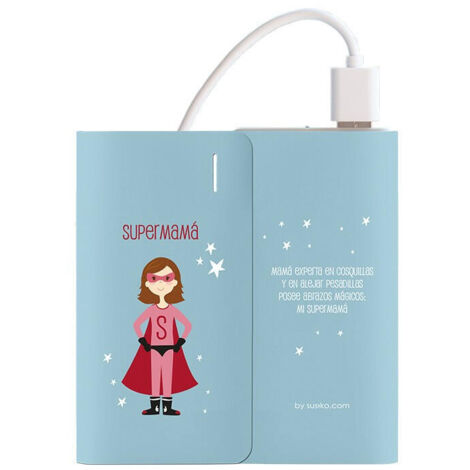 BATERIA EXTERNA SUSIKO 4000MAH POWERBANK SUPERMAMA AZUL SKPWB023