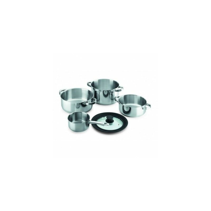 

Bateria Facile Induccion Acero 3 Piezas + 1 Tapa