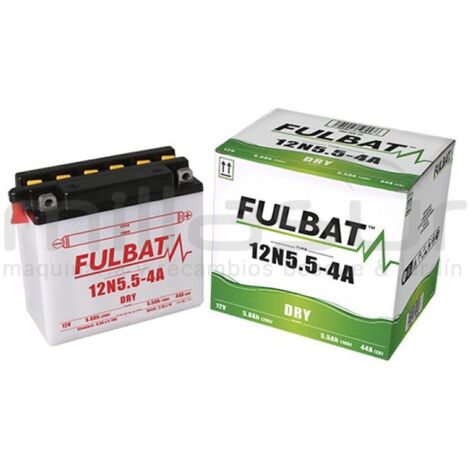 Batería Fullbat FUL DRY - 12N5.5-4A (seca, reparable, ácido incluido)