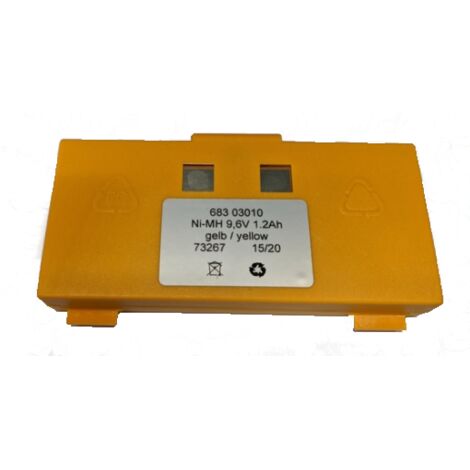 BATERÍA HETRÓNICA AMARILLA 9,6V 1,2ah 68303010