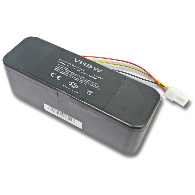 

Batería compatible con Samsung Navibot VCR8846, VCR8847, VCR8848, VCR8849 aspiradora, robot de limpieza (4500mAh, 14,4V, Li-Ion) - Vhbw