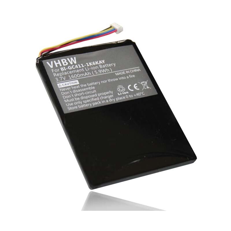 

BATERÍA LI-ION 1600mAh compatible con NAVIGON 7210, 7310 sustituye BI-GC411-1K6KAY