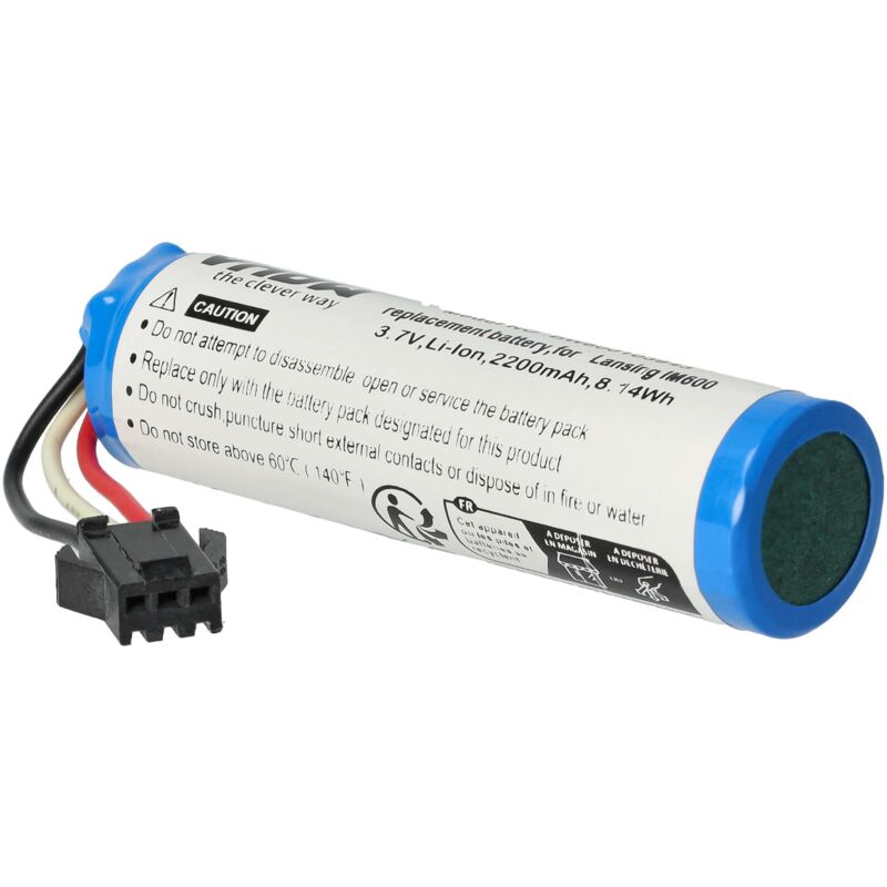 

Batería Li-Ion 2200mAh (3,7 V) compatible con Altec Lansing IM600, IMT600, IMT620, IMT702. Sustituye las siguientes baterías originales: MCR18650.