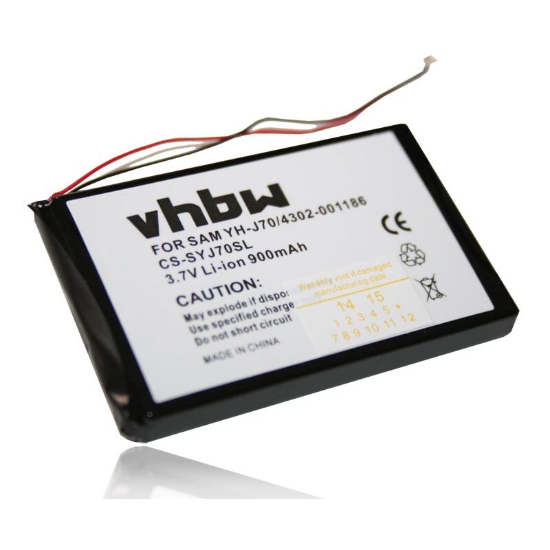 

BATERÍA LI-ION 900mAh apta para SAMSUNG YH-J70, YH-J70JLB, YH-J70JLW, YH-J70LW, YH-J70SB sustituye a: 4302-001186, PPSB0503, PPSB0510A