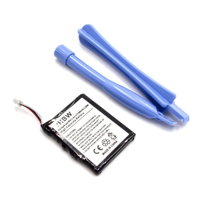 

Batería Li-Ion 600mAh (3.7V) para reproductor MP3, iPod mini M9801, M9801/A, M9801B/A, M9801CH/A, M9801DK/A, M9801FD/A como EC003, EC007. - Vhbw