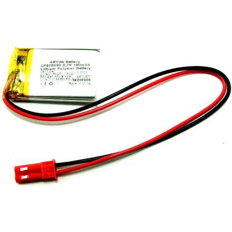 BATERÍA Li-Poly 190mAh 3.7V JST-2 PINS
