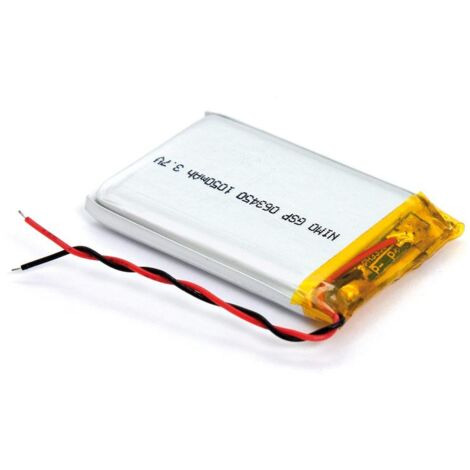 Bateria Litio 3,7V  1100mA Cto. Control 34x50x6mm