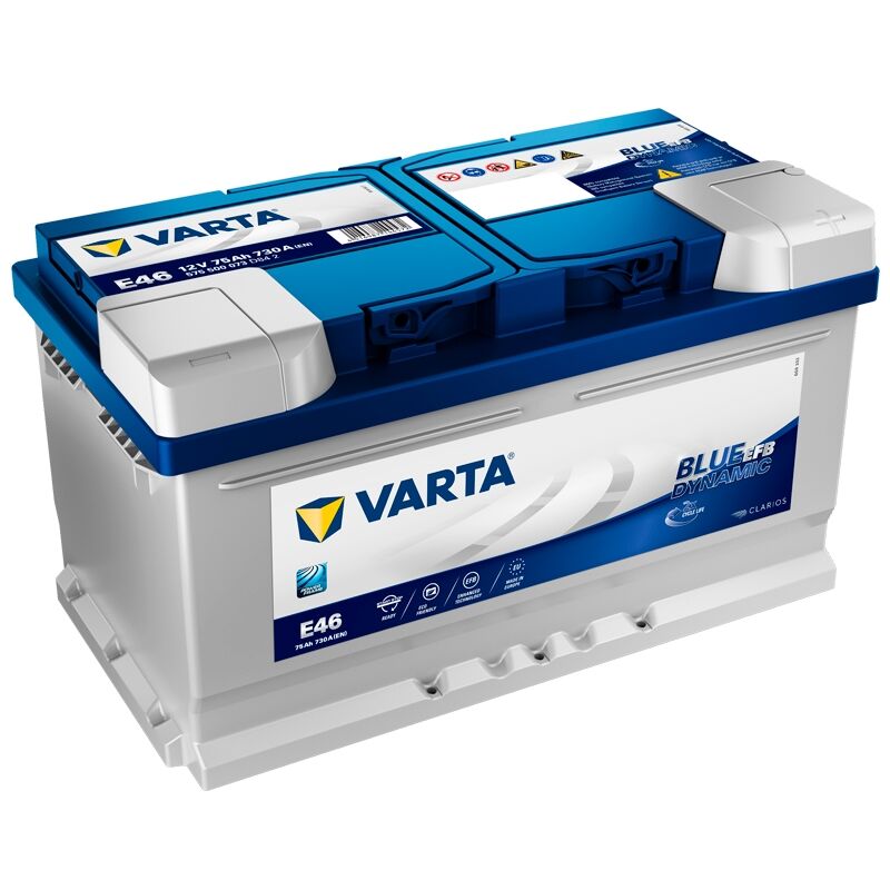 Varta - Batería E46 Blue Dynamic efb 75Ah 12v: Largo 315 x Ancho 175 x Alto 175mm