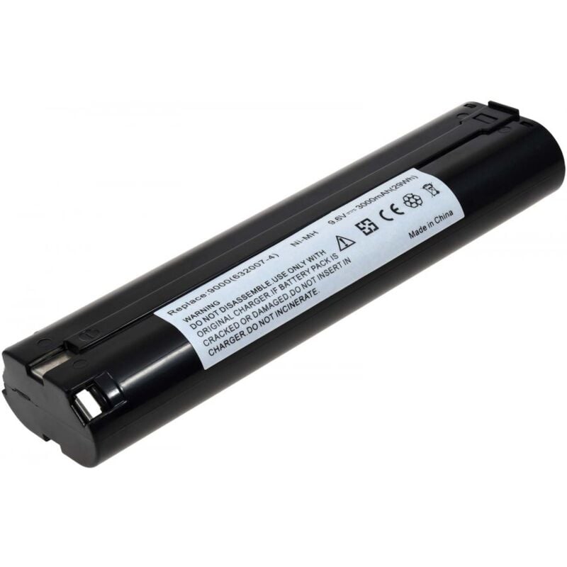 

Powery - Batería para Makita Taladradora de codo DA391DW NiMH 3000mAh