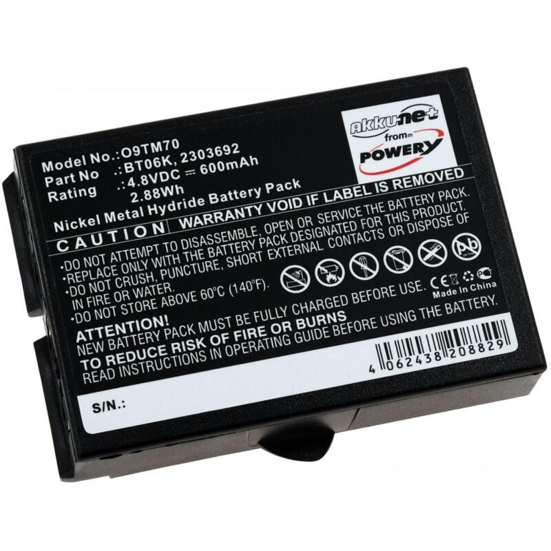 

Powery - Batería para mando de grúa Ikusi TM70 / Modelo BT06K