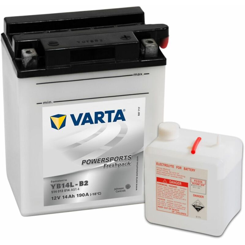 

Batería para motocicleta Varta Freshpack, 12 V 14 Ah YB14L-B2 - Marrón