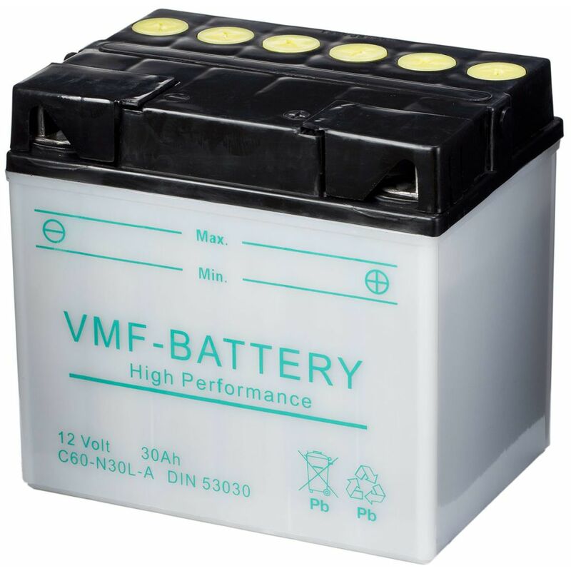 

Batería para motocicletas VMF Powersport 12 V 30 Ah C60-N30L-A - Gris