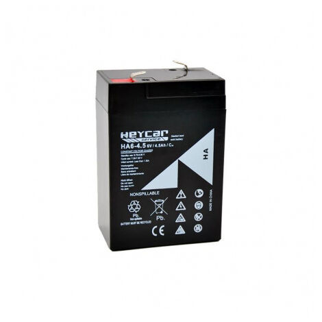 Batería Plomo AGM Heycar HA6-4.5 6V 4.5Ah