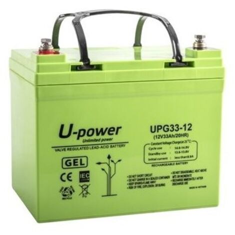 Batería Plomo GEL U-Power 12V 33Ah