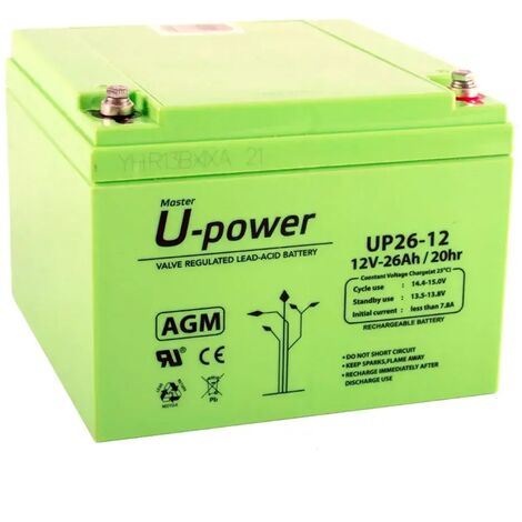 Batería Plomo U-Power 12V 26Ah