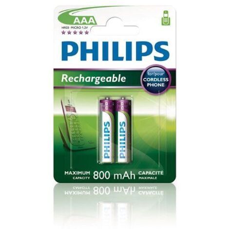 BATERIA R03 NI-MH 800MAH BLISTER 2X PHIL