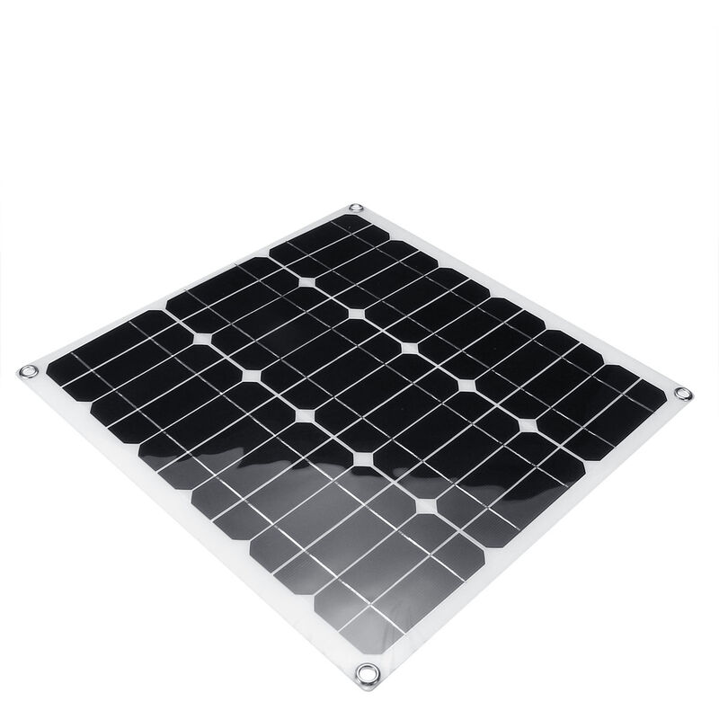 

Batería reguladora de panel solar fotovoltaico usb monocristalino negro de 50W 24V