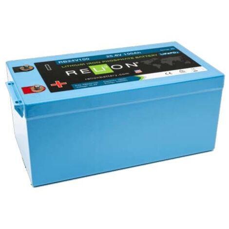 Batería ReLion 24V 2560Wh 100Ah LiFePO4 - 522 x 267 x 220mm