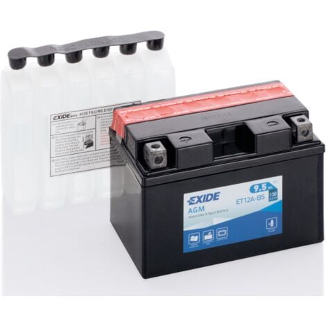 Batería Tudor YT12A-BS para moto AGM Hermética Exide